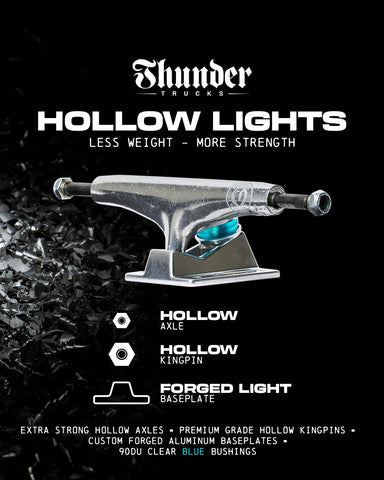 Thunder Hollow Lights II (Polished) Skateboard Trucks - 148 (5.5