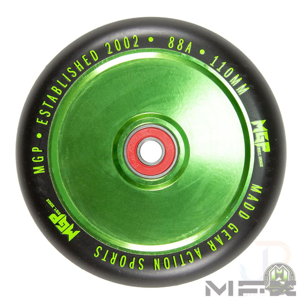 Madd Gear Mfx Corrupt 110Mm Wheels (2) - Green / Black - Skatewarehouse.co.uk