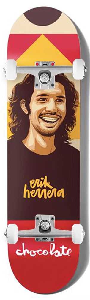 Chocolate Hecox Portrait Erik Herrera x Venom Custom Complete Skateboard - 8.5