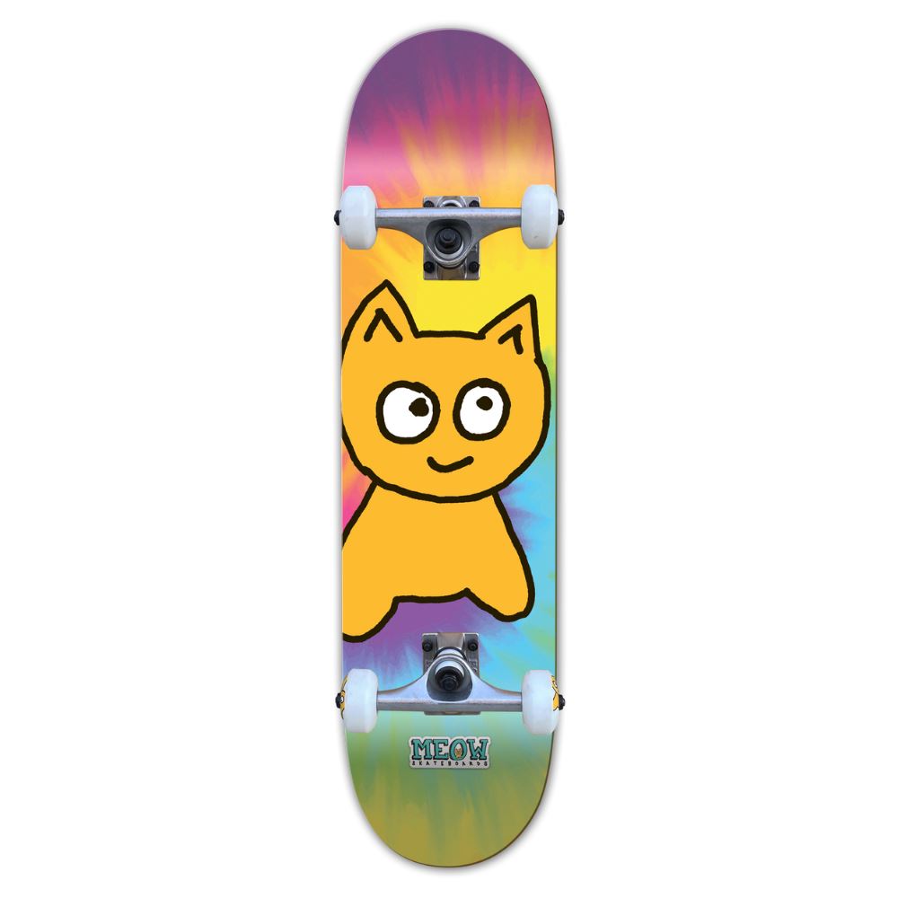 Meow Logo Tie Dye Complete Skateboard - 7.5"