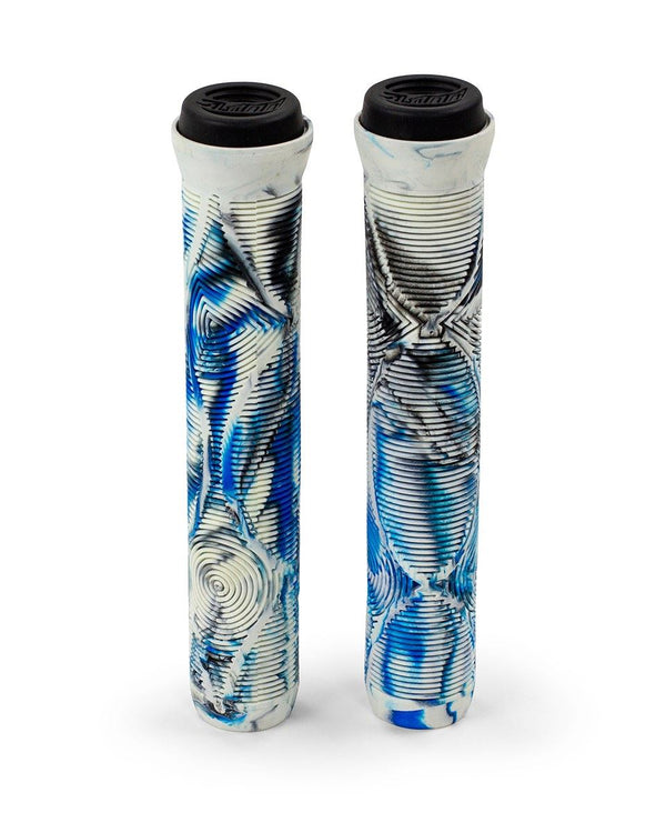 Slamm Scooter Team Swirl Bar Grips - Arctic - 165mm - Skatewarehouse.co.uk