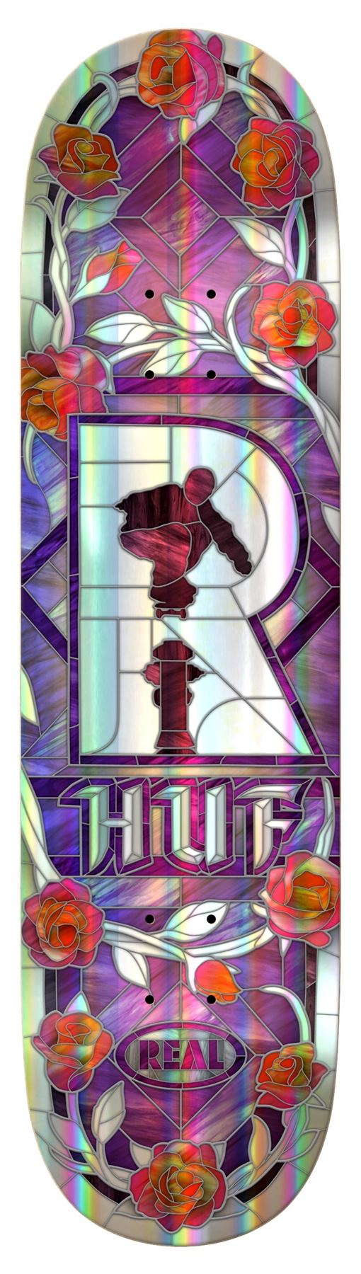 Huf Holographic Cathedral Skateboard Deck - 8.25