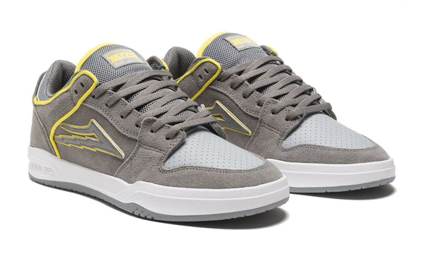 Lakai Telford Low Skate Shoes - Grey / Reflective - Skatewarehouse.co.uk
