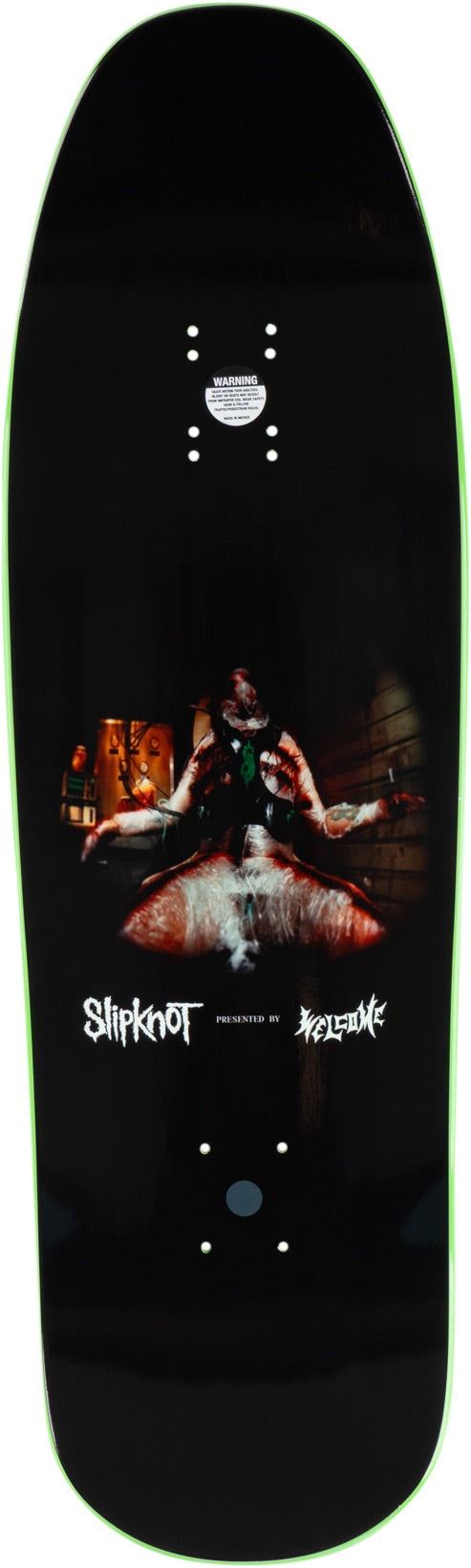 Welcome Skateboards Self-Titled on Gaia (Black / Green Dip) Skateboard Deck - 9.67