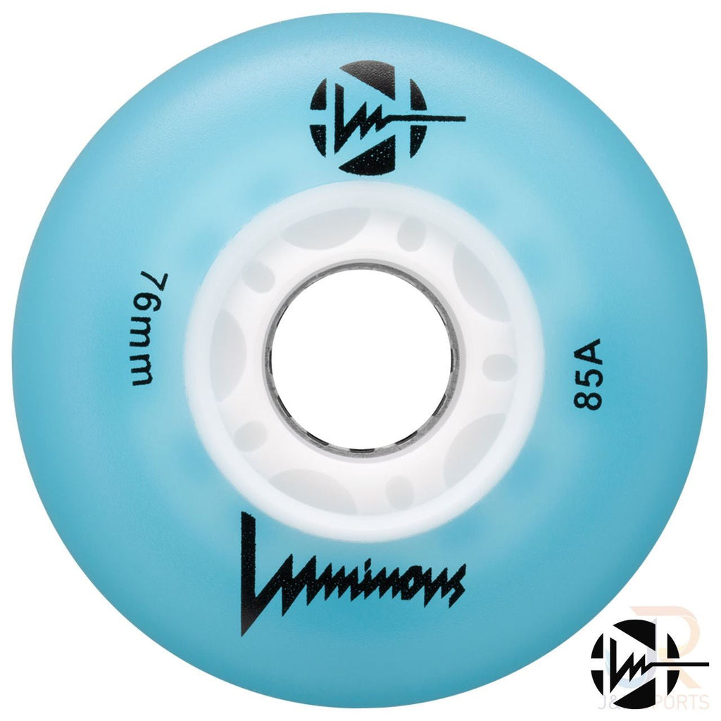 Luminous Led Inline Wheel (Set of 4 Wheels) - Blue - 76Mm/85A - Skatewarehouse.co.uk