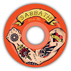 Sabbath | Geeza | Conical | Devil's Formula | 99a | Orange Skateboard Wheels - 54mm