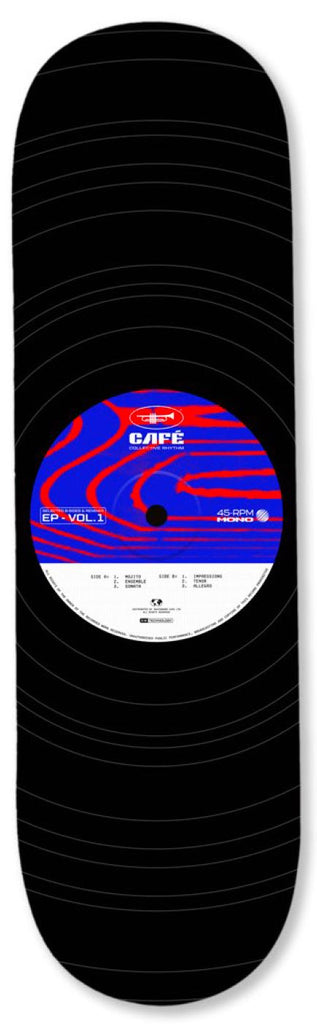 45 (Embossed) - C2 Shape (Blue) Skateboard Deck - 8.375"