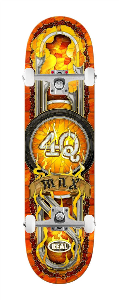 Real Max Schaff 4Q Cathedral (Orange) MX x Venom Custom Complete Skateboard - 8.5"