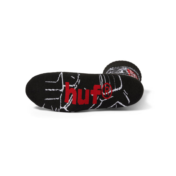 HUF RX-78 Glow Crew Sock (Black) - One Size