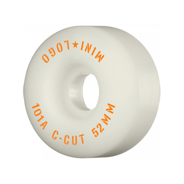 Mini-Logo C - Cut 2 x 101A White - Skatewarehouse.co.uk