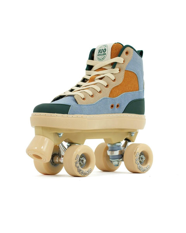 Rio Roller Beats Quad Skates - Blue / Tan