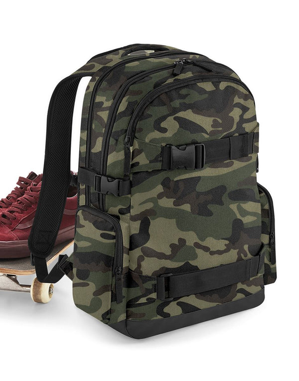 Venom Skateboards PRO Backpack with Skate Carrier - Camo - Skatewarehouse.co.uk