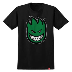 Spitfire T-Shirt Bighead Fill - Black / Green / Black / White Print - Skatewarehouse.co.uk