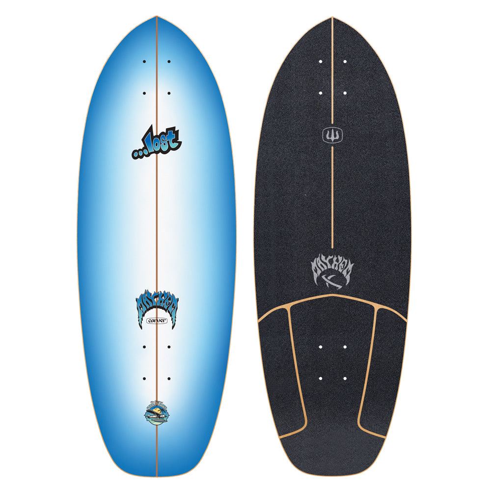 Carver ...Lost Puddle Jumper *New* - Surfskate Cruiser Skateboard Deck - 10.5" x 30.5" - Skatewarehouse.co.uk