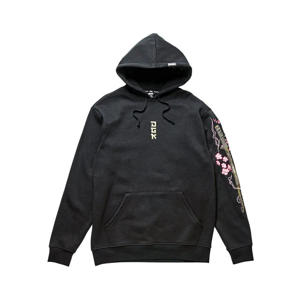 DGK Haiku Hooded Fleece Black - Skatewarehouse.co.uk