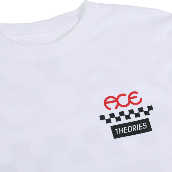 Theories x Ace Longsleeve White - Skatewarehouse.co.uk