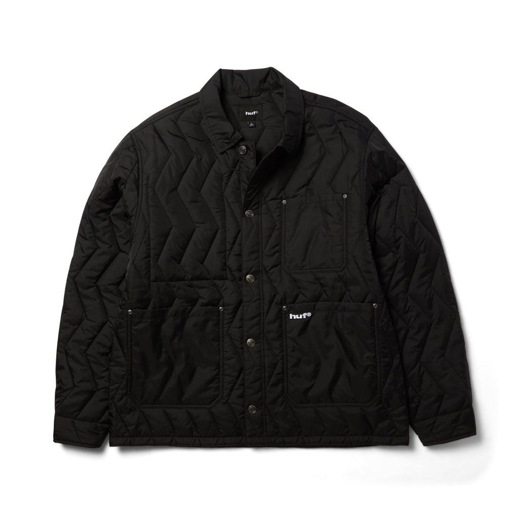 HUF Zig Zag Quilted Chore Jacket (Black) - S
