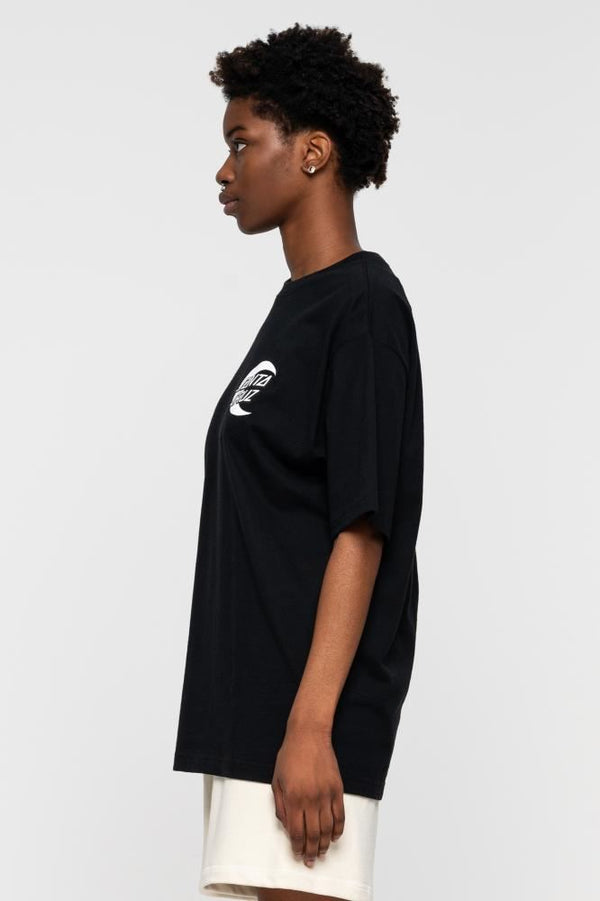 Santa Cruz T-Shirt Cabana Moon Dot T-Shirt - Black - Skatewarehouse.co.uk