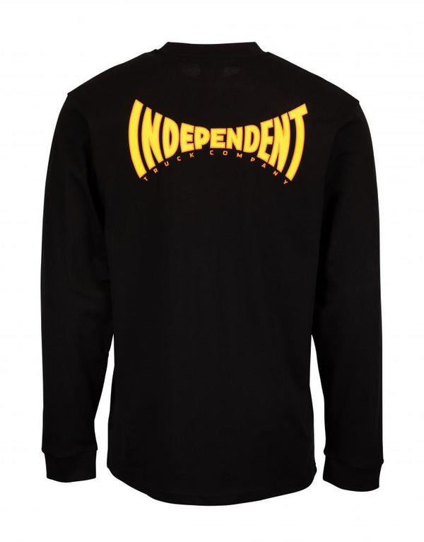 Independent Longsleeve T-Shirt Spanning L/S T-Shirt - Black - Skatewarehouse.co.uk