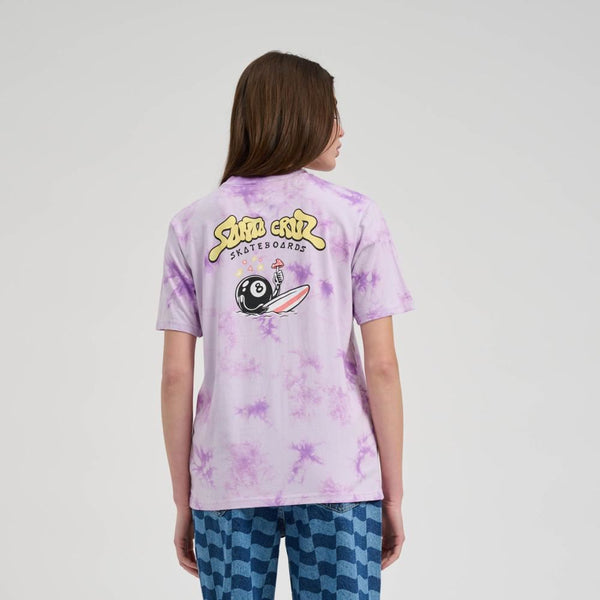 Santa Cruz Womens T-Shirt Winkowski 8Baller Surf T-Shirt - Lavender Tie Dye - Skatewarehouse.co.uk