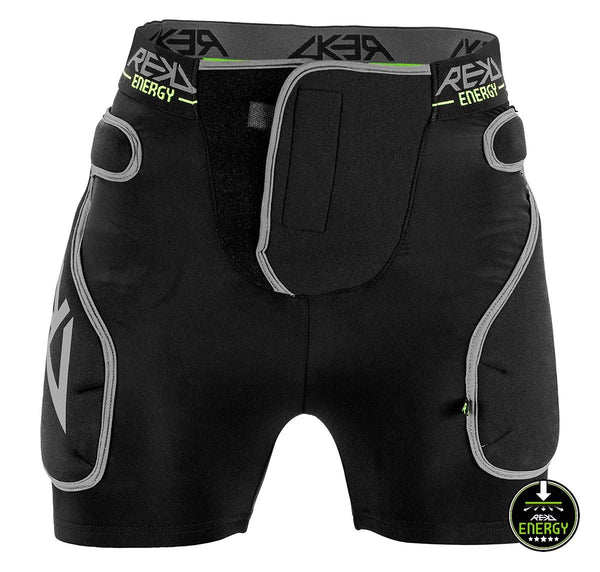REKD Energy Impact Protection Padded Shorts MTB / Skateboarding / Snowboarding - Black - Skatewarehouse.co.uk