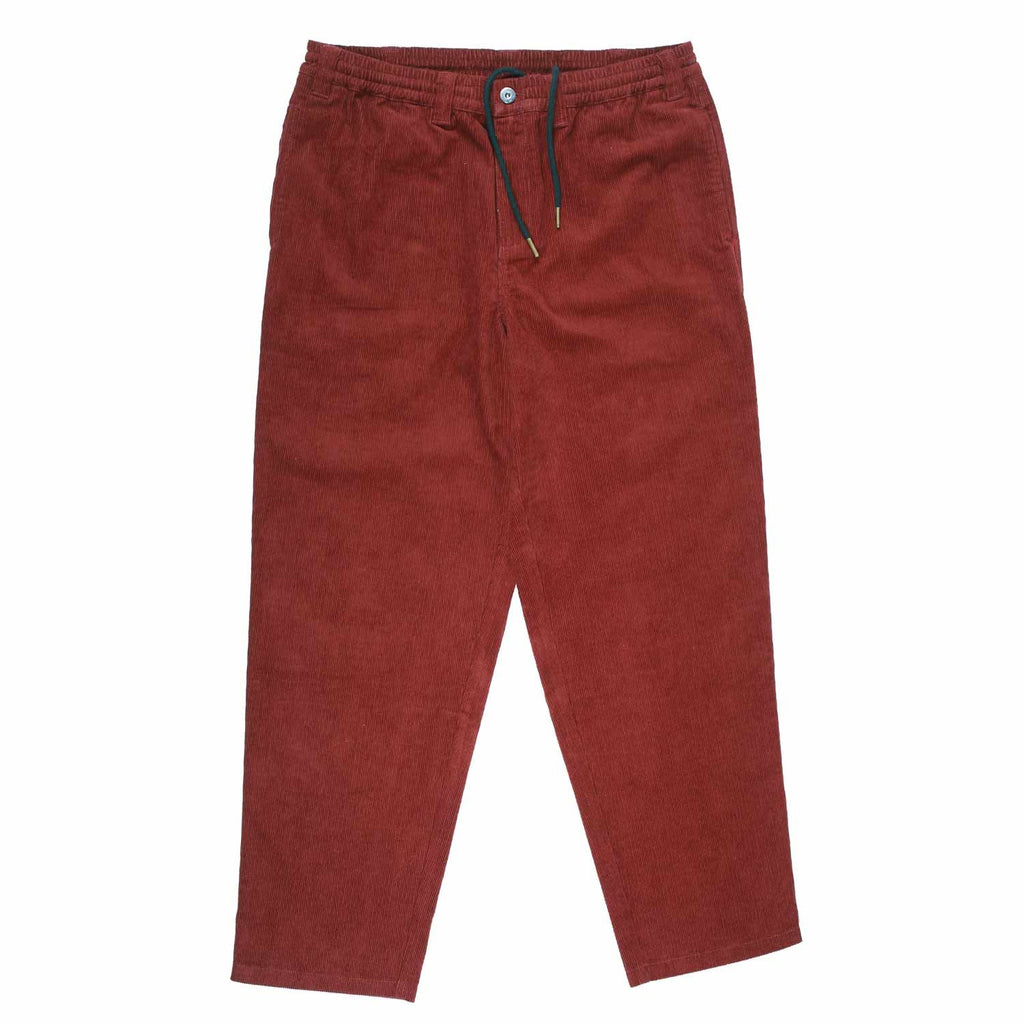 Theories Of Atlantis Stamp Lounge Pants Corduroy Burgundy - Skatewarehouse.co.uk