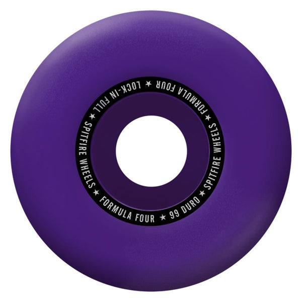 Spitfire Formula Four Skateboard Wheels Lock In Full 99 DU - Purple - Skatewarehouse.co.uk