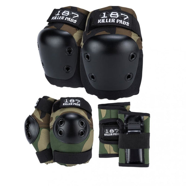 187 Killer Pads Jr. Six Pack Set - Camo - Skatewarehouse.co.uk