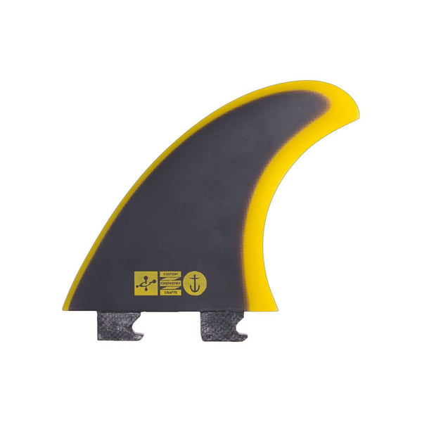 Captain Fin Co - Chemistry Tri - MD / LG - Black / Yellow (Snap-In / FCS II) - L