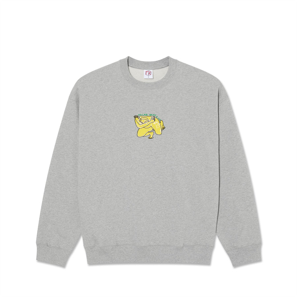 Polar Skate Co Dave Crewneck | Shy Bow (Heather Grey) - XL