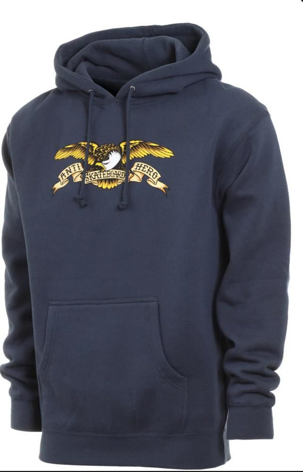 AntiHero Hoody Eagle - Slate Blue - Skatewarehouse.co.uk