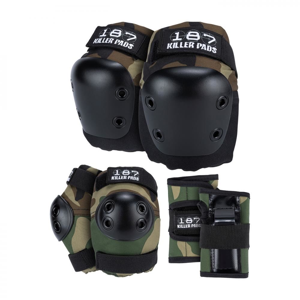 187 Killer Pads Adult Six Pack Set - Camo - Skatewarehouse.co.uk