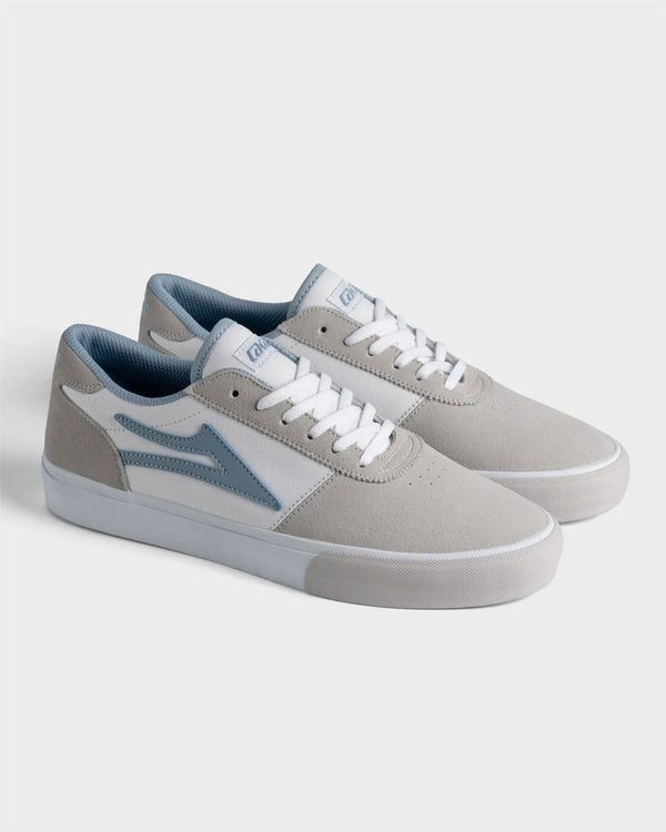 Lakai Manchester Skate Shoes Glacier Grey White - Skatewarehouse.co.uk