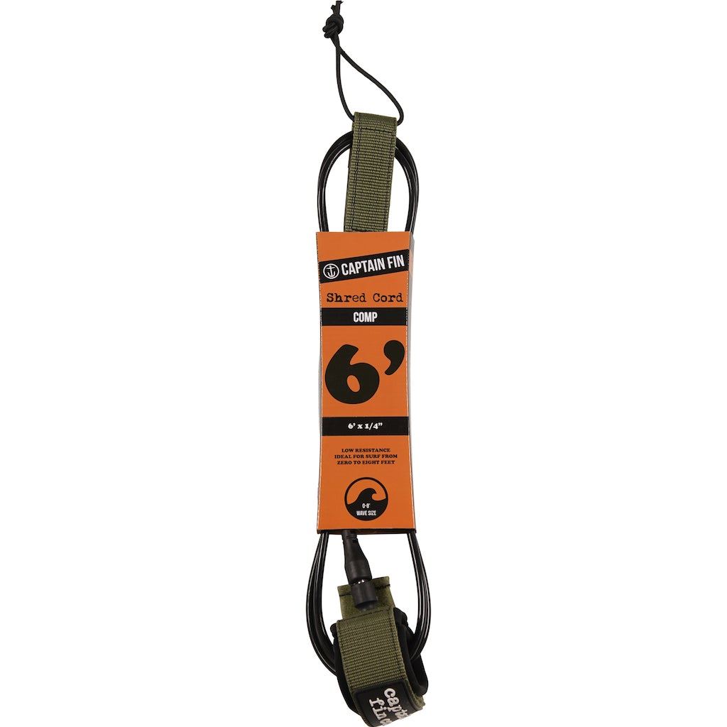 Captain Fin Co - Shred Cord - 6' Comp - Army Surf Accessory