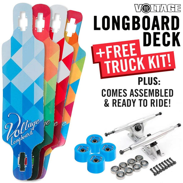 Voltage DT Longboard Decks PLUS FREE Truck Kit - 39.0