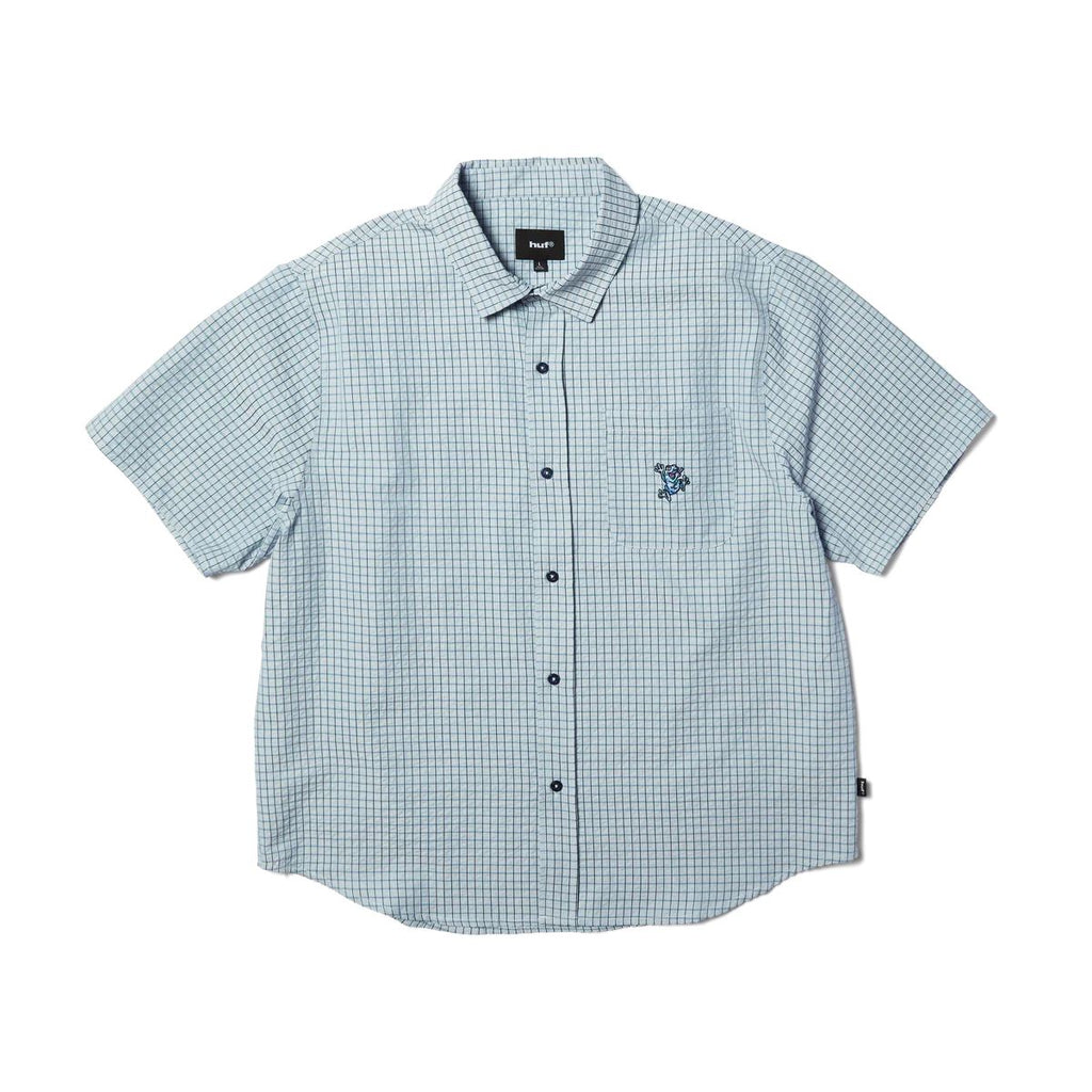 HUF Stuck On You S / S Plaid Shirt (Ice Blue) T-Shirt - S