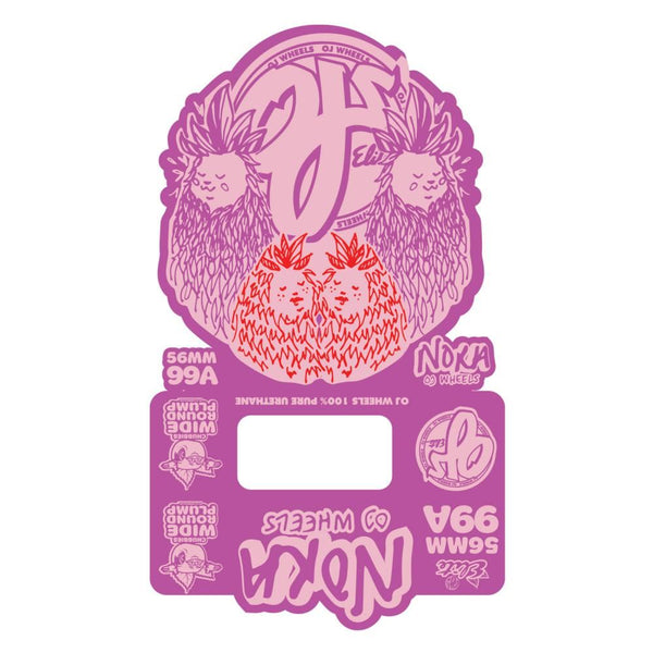 OJ Elite Skateboard Wheels Vasconcellos Chubbies 99a - Purple / White Swirl - Skatewarehouse.co.uk