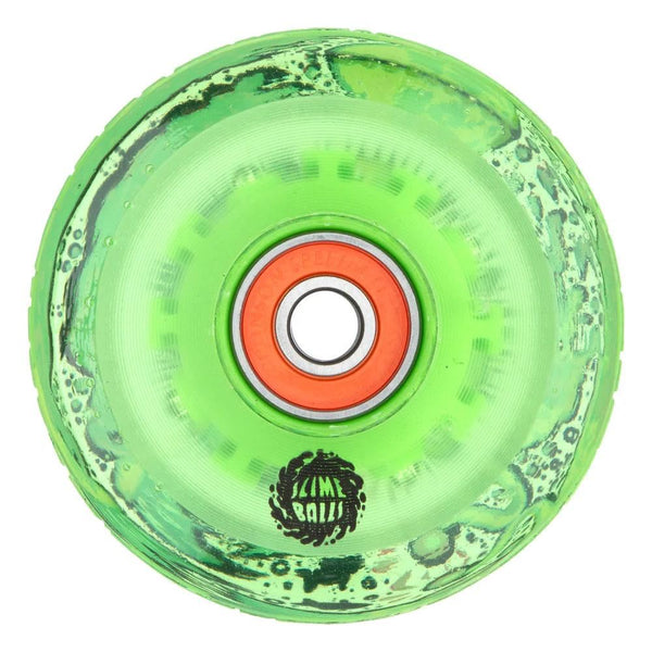 Slime Balls Skateboard Wheels Angler Light Ups OG Slime 78a - Neon Green - Skatewarehouse.co.uk