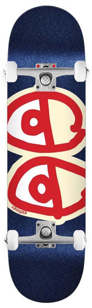Krooked Eyes Glitter Fleck x Venom Custom Complete Skateboard - 8.5" - Skatewarehouse.co.uk