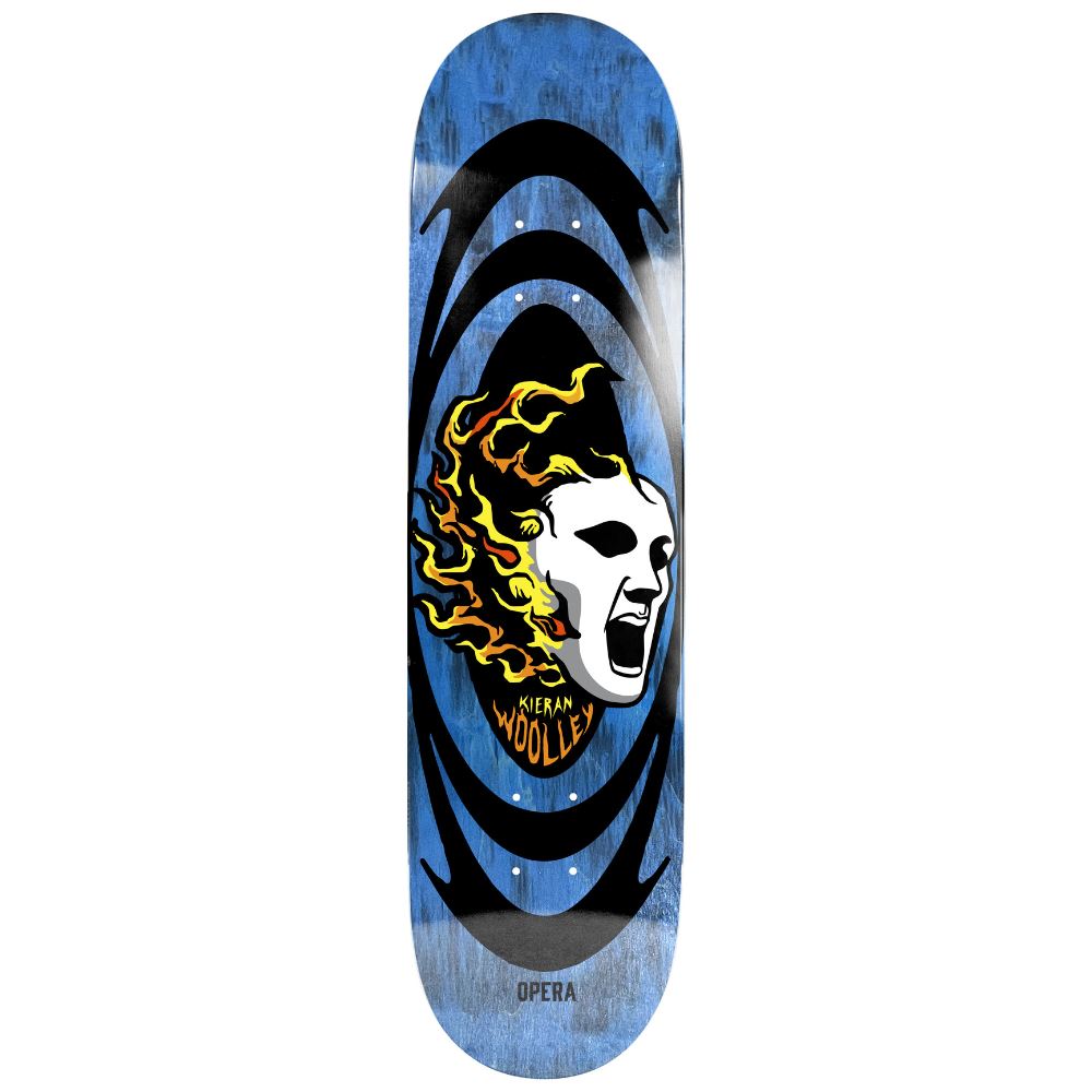 Opera Kieran Woolley Screaming Mask EX7 Blue Bleed Skateboard Deck - 8.5"