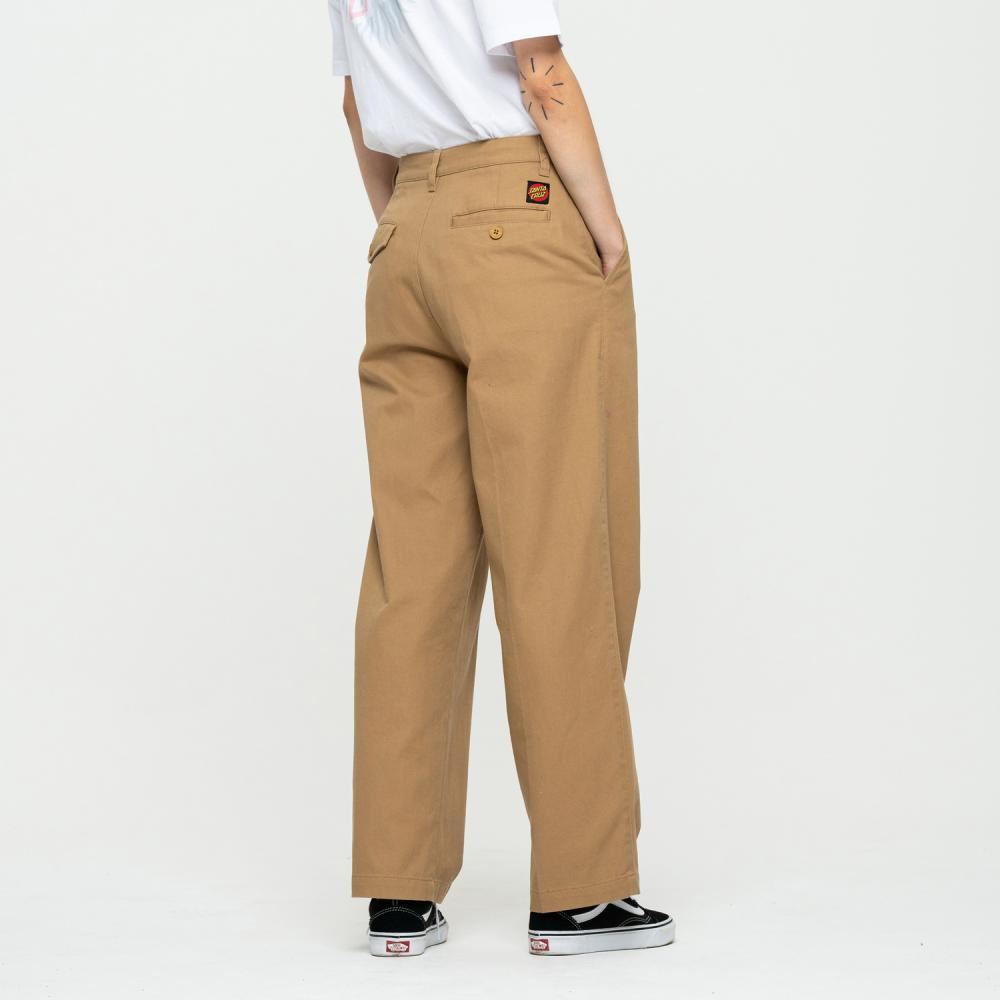 Santa Cruz Womens Pant Nolan Chino - Camel - Skatewarehouse.co.uk