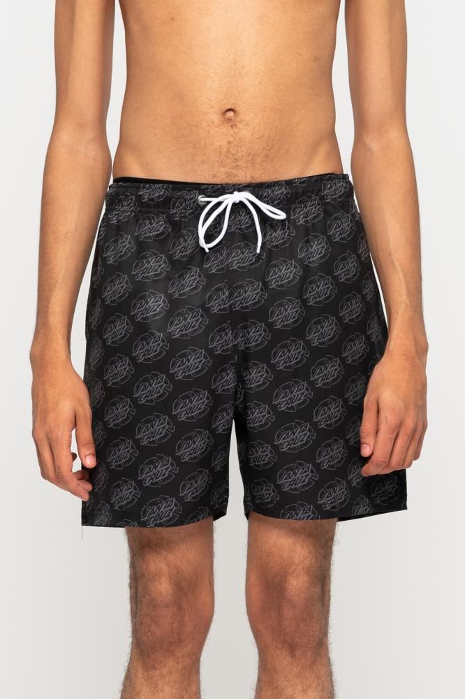 Santa Cruz Shorts Broken Dot Swim Short - Black - Skatewarehouse.co.uk