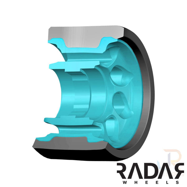 Radar (4) - Halo - Charcoal / Yellow - / 91a Skateboard Wheels - 59mm