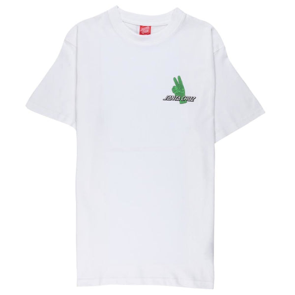 Santa Cruz T-Shirt Atomic Peace Strip T-Shirt - White - Skatewarehouse.co.uk