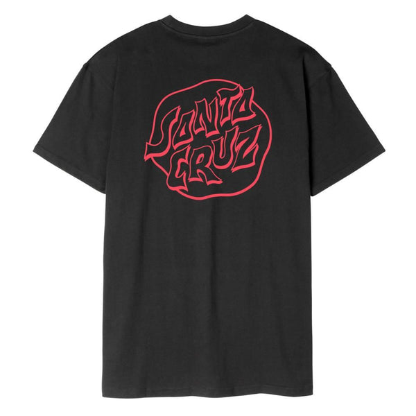 Santa Cruz T-Shirt Fever Dream Mono Dot - Black - Skatewarehouse.co.uk