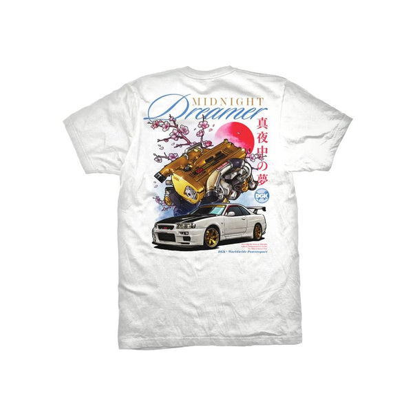 DGK Midnight Dreamer Tee White - Skatewarehouse.co.uk