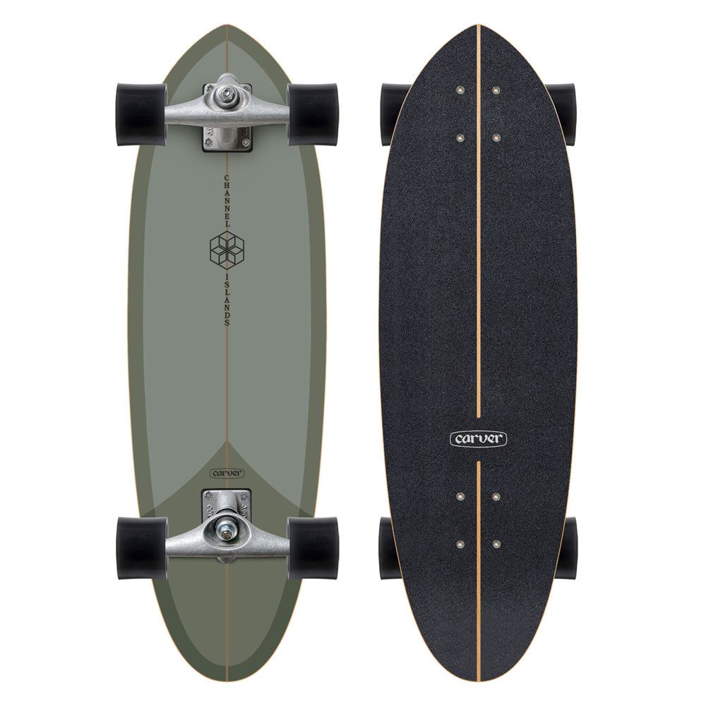 Carver CI Mid Sage - CX Surfskate Cruiser Skateboard - 10.0" x 32.5" - Skatewarehouse.co.uk