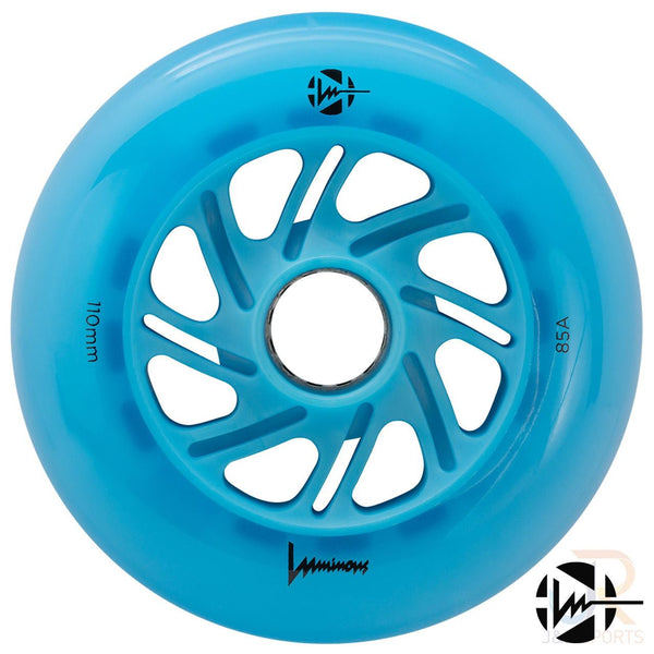 Luminous Led Inline Wheel (Set of 4 Wheels) - Blue Ocean Glow - 110Mm/85A - Skatewarehouse.co.uk