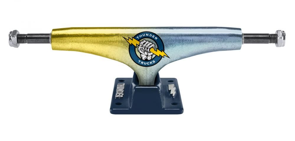 Thunder 149 Skateboard Trucks Death Grip Lights Yellow / Blue / Blue - 149 - Skatewarehouse.co.uk