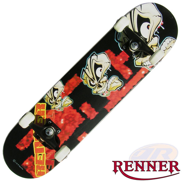 Renner A inc ABEC 5 & Black Trucks - A15 Skulls Iii Complete Skateboard